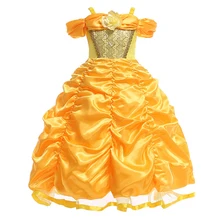 Платья для девочек «Красавица и Чудовище Белль»; платье принцессы; маскарадные костюмы; платье «Дисней Белль»; одежда для свадебной вечеринки и дня рождения