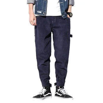 

#2454 Harajuku Winter Man Pants Plus Size 5XL Casual Loose Corduroy Pants Cotton Warm Trousers Male Japan Style Pencil Pants