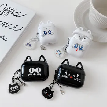

For AirPods 2 Case Cute Cat Cartoon lovely Keyring Earphone Protection Case AirPods Pro 3 Case for Air Pods 2 Cover Fundas