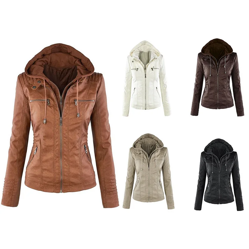 XS-7XL зимняя куртка из искусственной кожи Женские Повседневные базовые пальто