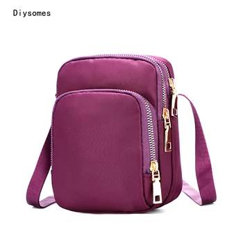 

Diysomes Women's Fashion Crossbody Bags Nylon Mobile Phone Bag Change Shoulder Bag
