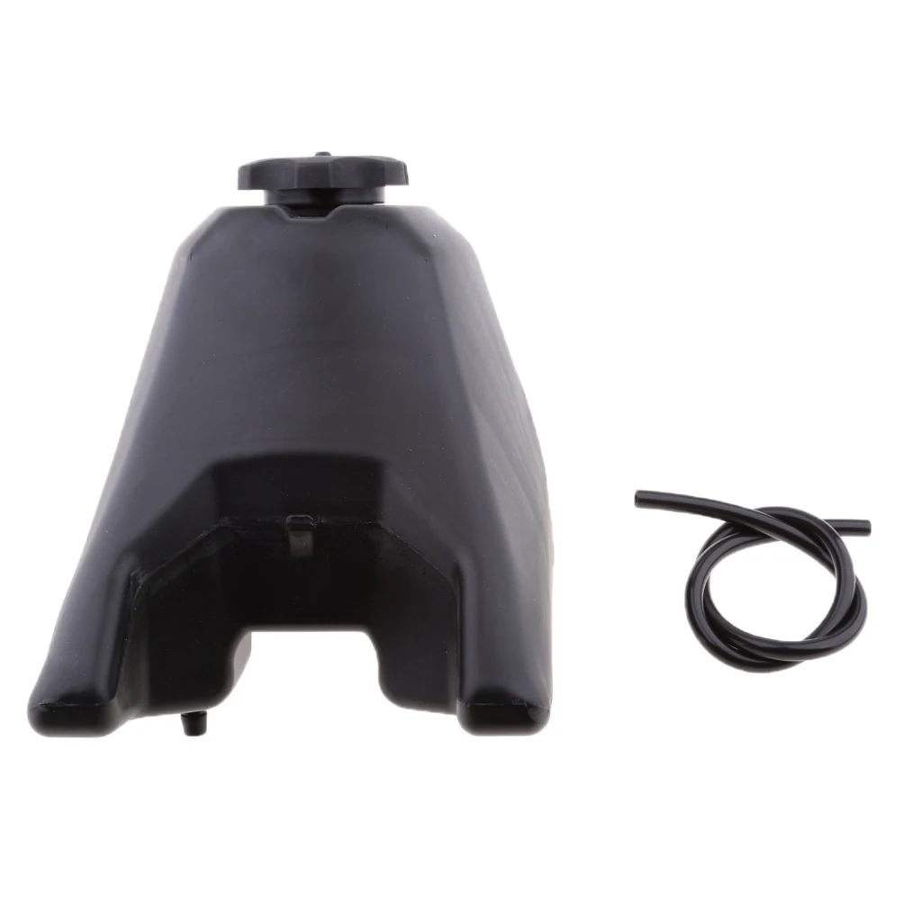 Motorcycle Gas Fuel Petrol Tank Storage Reservoir + Cap + Hose  for Yamaha PW50 PY50 ATV -Black