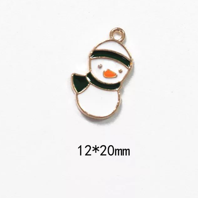 Christmas Mini Dripping Oil Enamel Charms Pendant for Jewelry Making Bracelets Earrings Pendant DIY Accessories