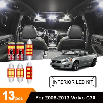 

13 x White No Error Car LED Light License Plate Cargo Glove Box Footwell Step Courtesy Bulbs Package Kit For 2006-2013 Volvo C70