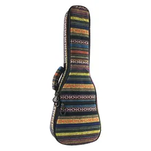 21 дюймов с ручкой для путешествий Портативный страна Стиль миниатюрная гитара укулеле сумка Регулируемая пряжка, с двойным ремешком, Вязание для хранения с застежкой-молнией