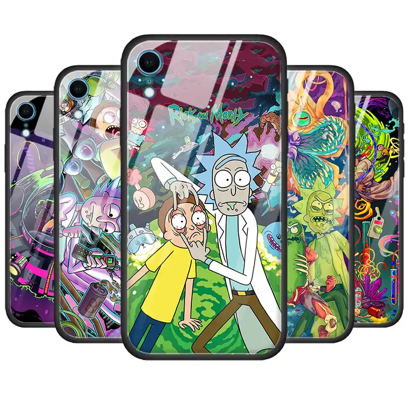Rick And Morty Tempered Glass Phone Case For Iphone 11 11 Pro Xr