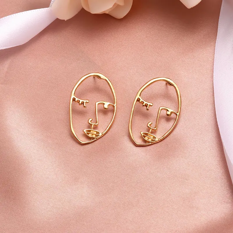 Gold 5 X& P новые модные круглые Висячие корейские серьги для женщин геометрические круглые золотые серьги в форме сердца Свадебные ювелирные изделия kolczyki - Окраска металла: Gold 5