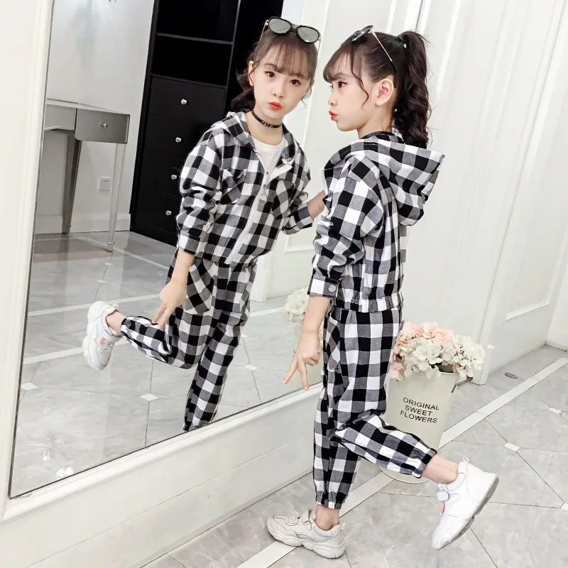 

Girls Online Celebrity New Style Western Style Children 2019 Suit 6 Autumn Clothing Zhejiang Province 8-Two-Piece Set 12-Year-Ol
