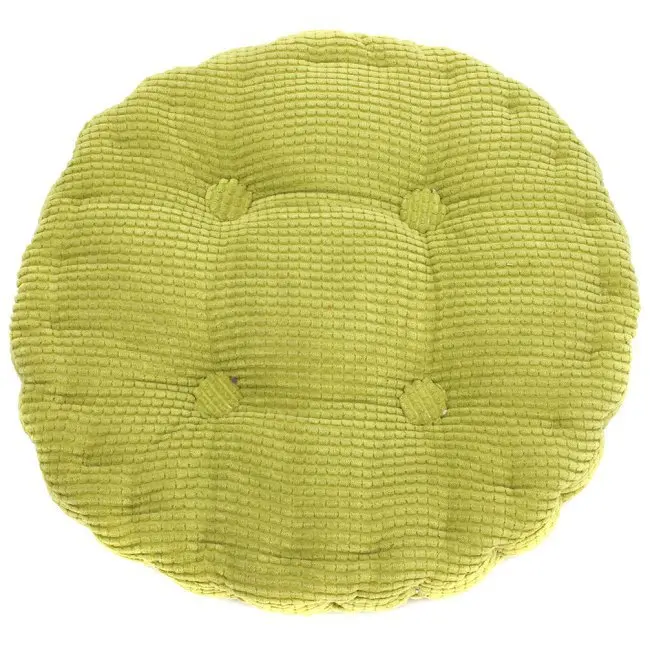 Green 36*38 см круглая форма плед Подушка для стула толще мягкий Моющийся хлопок подушка для сиденья Красочные Домашний Декор коврик для пола - Цвет: Green