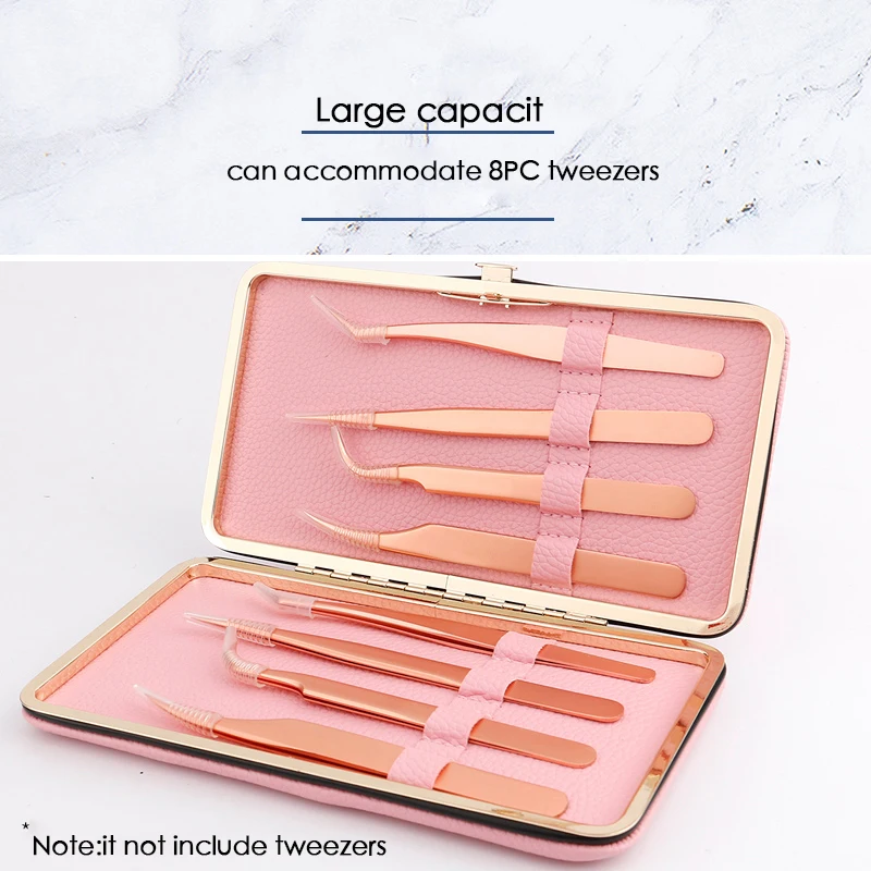 Makeup Eyelashes tweezer Tools Bag EyeLash Extension Tweezers Case Cosmetic Tool Storage Box For tweezer kit Tweezers Protective