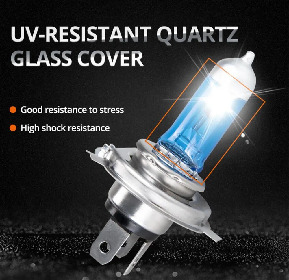 H7 H4 Auto Halogen Light Car Lamps Bulb Fog Lights 55W 3000K 4300K 6000K 12V Motercycle Car Halogen Bulb Ampoule Voiture 6