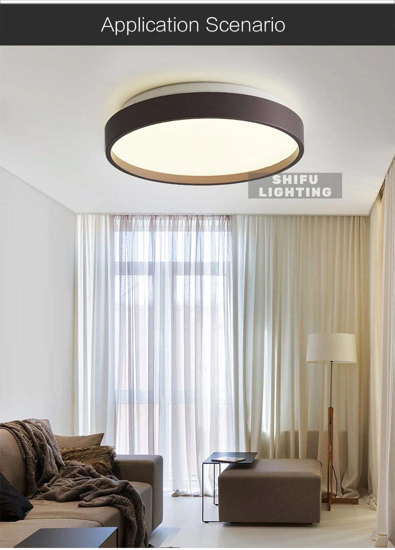 Светодиодный потолочный светильник Macaroon, ультратонкая лампа 5 см из кованого железа, современный домашний потолочный светильник для