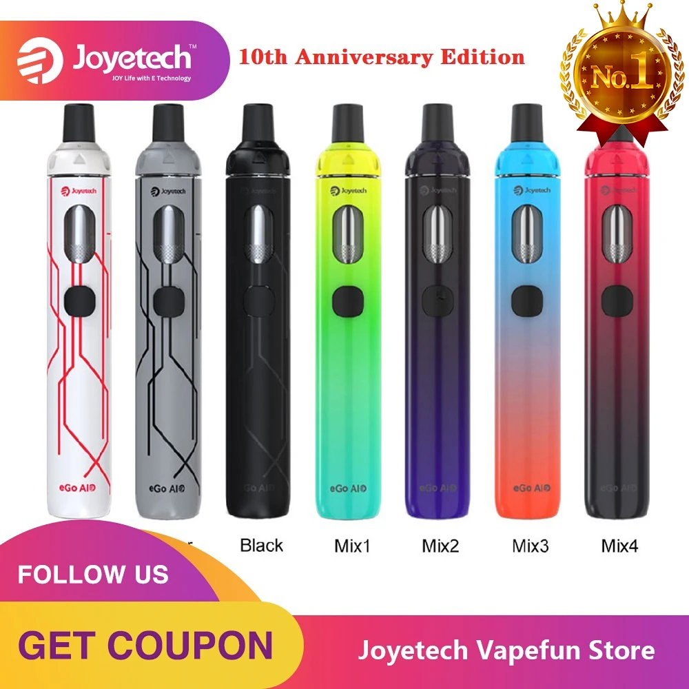 Оригинал Joyetech EGo AIO Vape Quick Kit 1500 мАч батарея и 2 мл бак атомайзер электронная