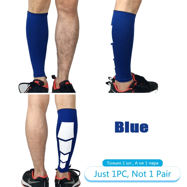 Tcare Sport Compression Calf Sleeves Leg Compression Sock Runners Shin Splint Varicose Vein Calf Pain Relief Calf Guards Running 1 Piece - Blue
