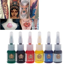 6 цветов Профессиональные Микро пигменты татуировки чернила Перманентный макияж, боди-арт КОМПЛЕКТ