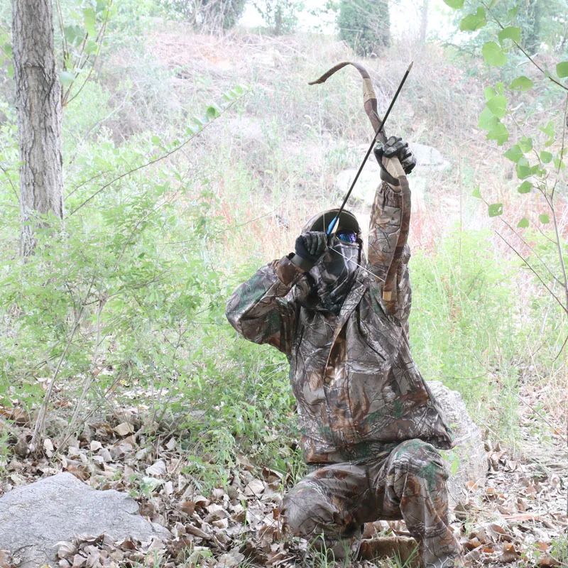 

Men's Outdoor Bionic Winter Camouflage Clothes Hunting Clothing Winter Hunting Suits with Fleece Ghillie Suit