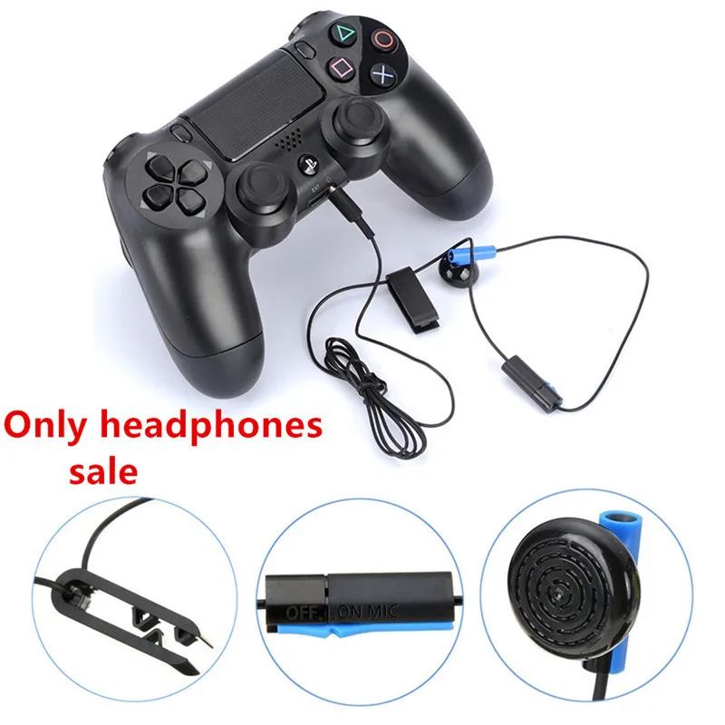 

Gamepad Headset With Microphone Earpiece For PS4 Controller Earphones Earbuds Game Accessories ecouteur filaire