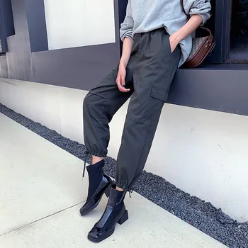 

Fashion personality Cargo Pants women streetwear high waist trousers women plus size harajuku Harlan pants pantalon femme