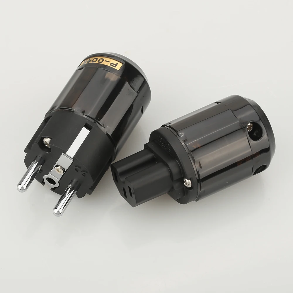Новый бренд P004E + C004 европейская вилка schuko AC IEC с родиевым покрытием 1 пара|connector
