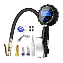

Digital Tire Inflator Pressure Gauge 200PSI Punp Air Chuck Compressor Accessories with Quick Connect Plug for Car Bike
