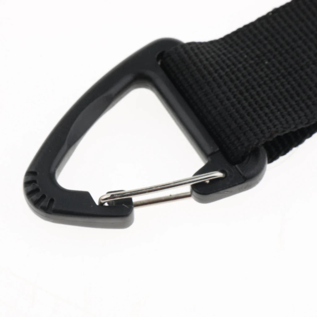 Belt Holder Nylon Clips with Spring Snap Hook, Keychain Carabiner Buckle for Molle Strap Webbing Attachement, Black