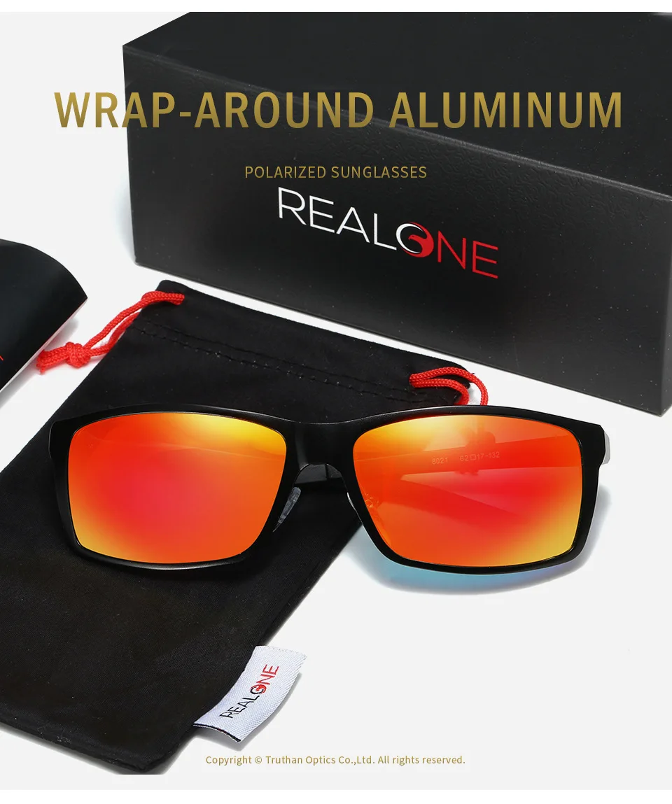 High Quality Mens Aluminum Sport Sunglasses Wrap-Around Rectangle Polarized Sun Glasses for Men Driving Sunglass Anti-glare 5089