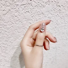 Невесты поддельные ногти патч длинный брак французский воды алмаз сетки красный-телесный розовый маникюр готовой продукции носить кончик ногтя