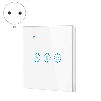 

EU Plug,Smart Home WiFi Electrical Press Smart Blinds Curtain Switch for Ewelink APP Voice Control By Alexa Echo Google Home Bli