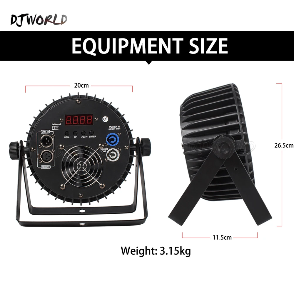  4pcs/lot Aluminum Alloy LED Par 18x18W RGBWA+UV Color Lighting DMX512 Channels For Event Disco Part - 32861822460