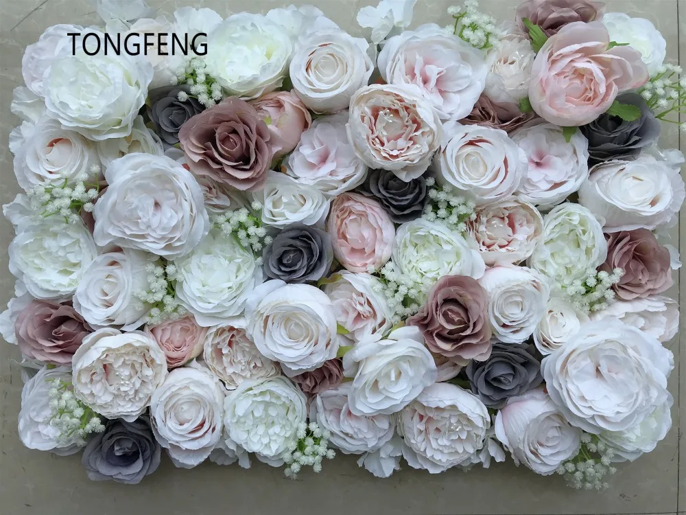 TONGFENG 10 шт./лот, искусственный шелк, роза, пион, 3D цветок, стена, свадебный фон, украшение, цветок, дорожка, украшение для свадебной сцены