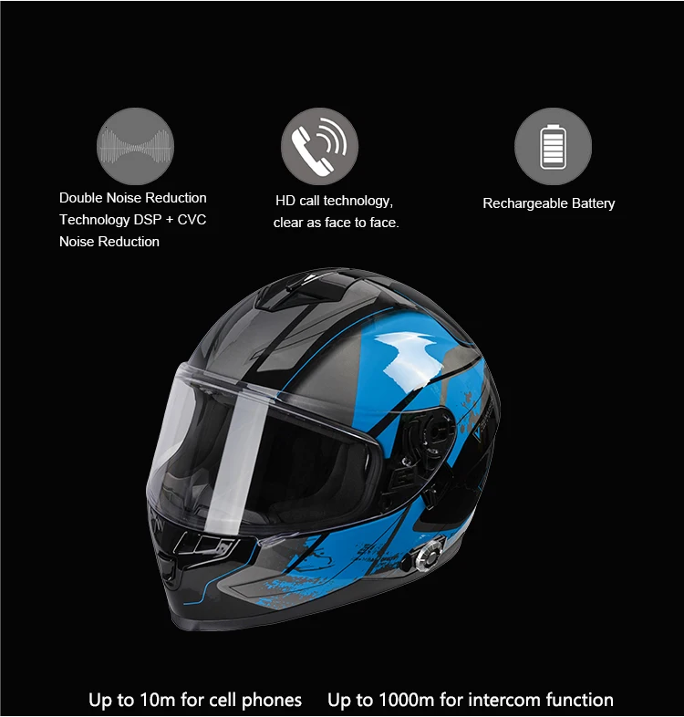 Moto rbike Bluetooth шлем moto rcycle интегральный двойной козырек полный шлем для лица Встроенный FM домофон Поддержка 6 Rider Talk casco moto