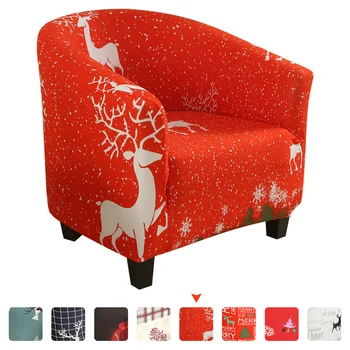 

2020 Newest Christmas Elastic Sofa Cover Armchair Seat Cover Protector Furniture Slipcover Room Bathtub Chair Covers