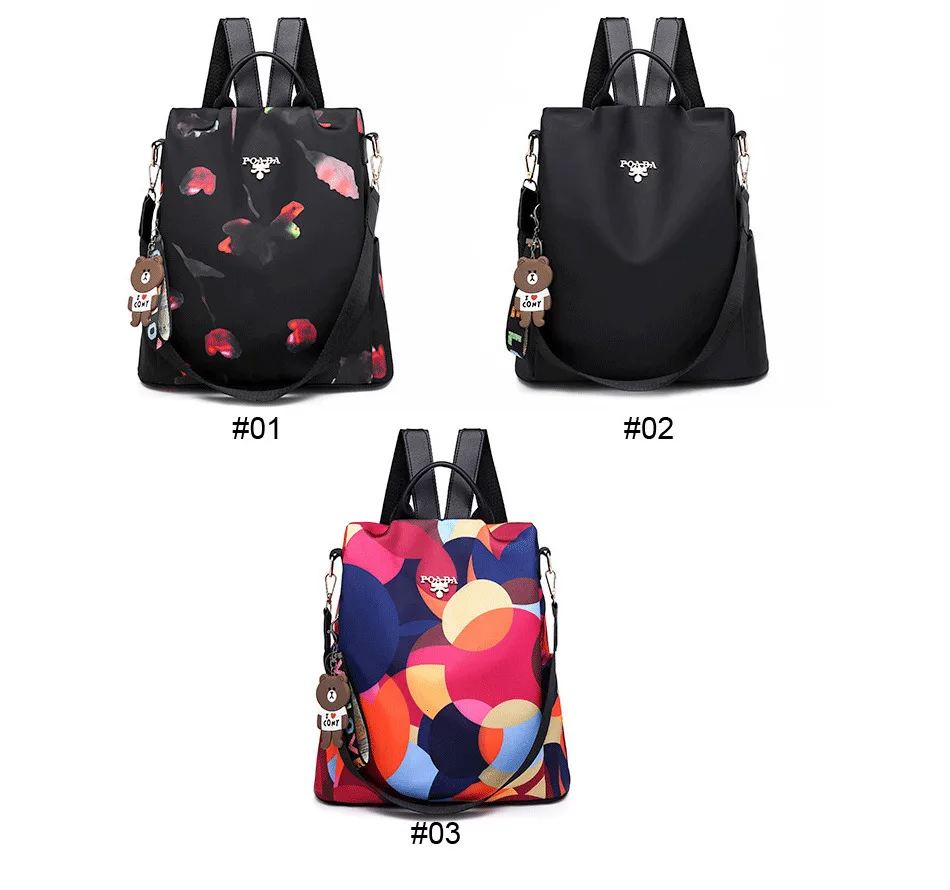 Модные большой цветочный женский рюкзак Оксфорд Bagpack женский Anti Theft Рюкзак Школьная Сумка для подростка обувь девочек plecak рюкзаки