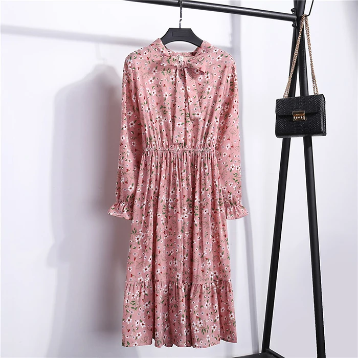 Family Matching Outfits Baby Mom Clothes Baby Flower Romper Women Chiffon Print Elegant Casual Dress Mother Daughter Clothes