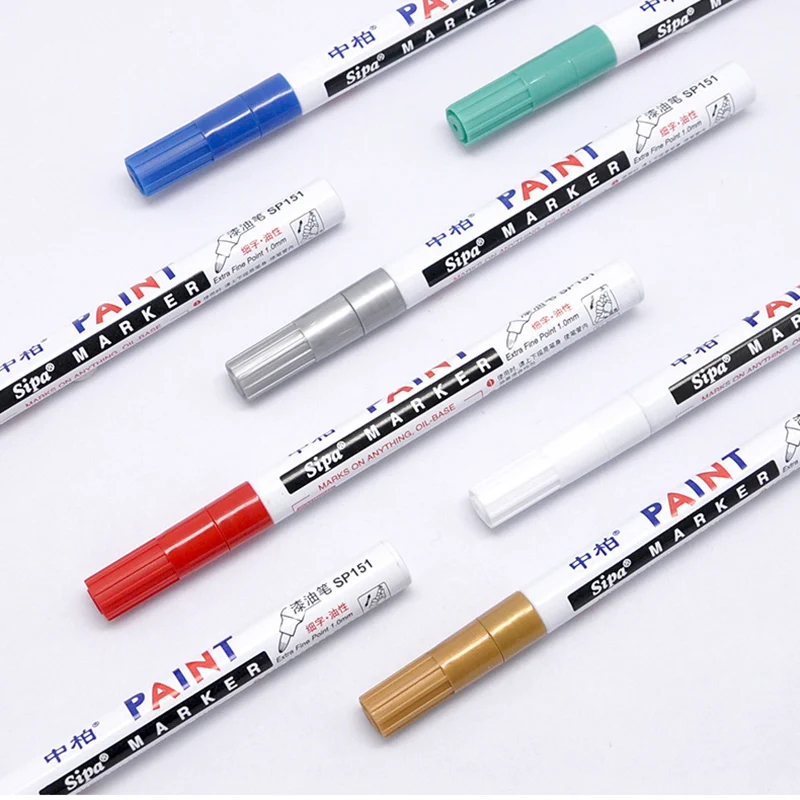 Sipa Oil-Based 8 Colors 0.7mm Neelde Pens Extra Fine Point Paint Marker  Permanent Marker Pen DIY Art Markers Graffiti Paint