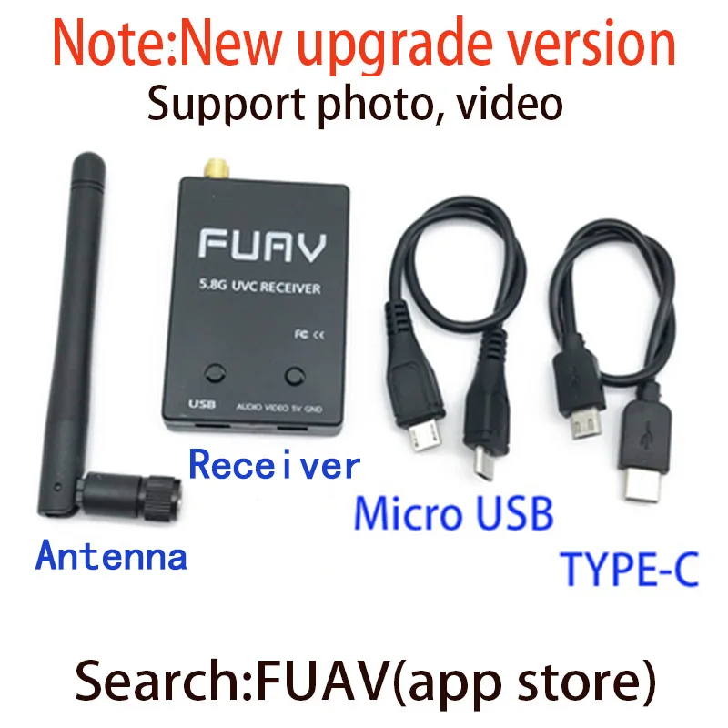 5 8G TS832 48CH 600 mW передатчик и fpv приемник UVC видео Downlink OTG VR Android телефон мини 1200TVL CMOS 2