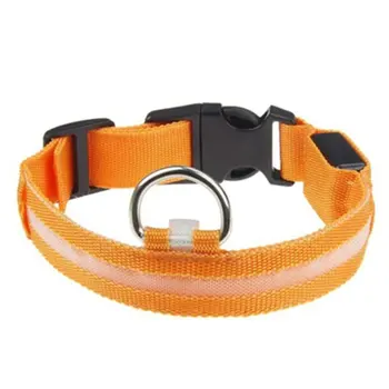

Nylon Leash Dogs Fluorescent Collars Pet Supplies LED Dog Collar Pet Night Safety Bright Flashing Adjustable Collars