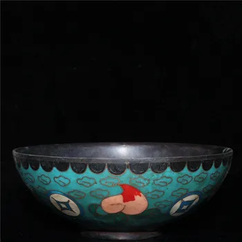 

China old Beijing old goods Seiko Cloisonne Shou Character Pattern Bowl