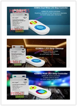 

Milight RF Remote 433MHz FUT041 FUT042 Dual White brightness LED Dimmer LED RGB Controller For LED Strip Light Tape