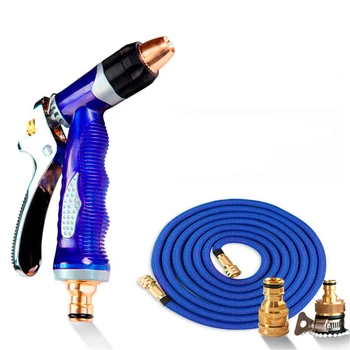 

B-LIFE Expandable Water Garden Hose with High Pressure Nozzle Heavy Duty Triple Layered Latex Core and Free Watering Car Wash