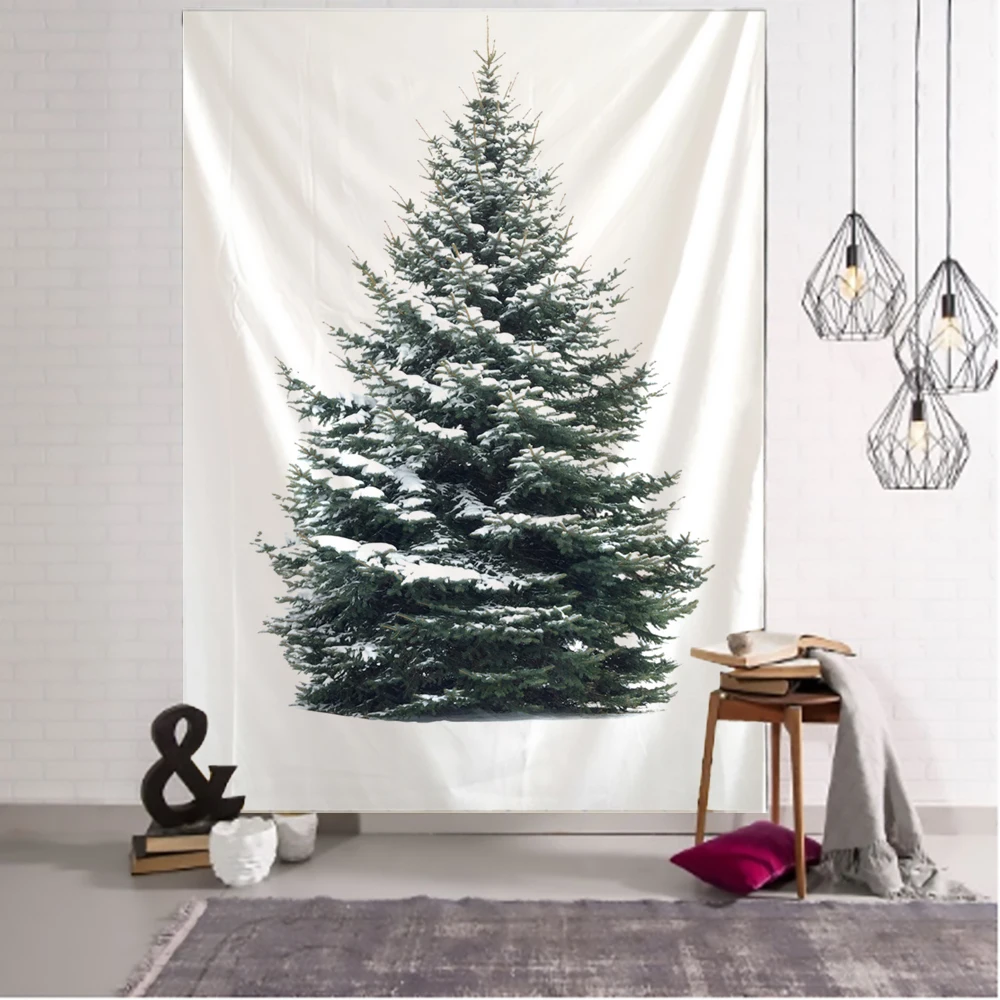 New Year Christmas Tree Tapestry Wall Hanging Carpet Xmas Home Decor Yoga Pad Bedspread Beach Mat Gift Woven tapestry decor