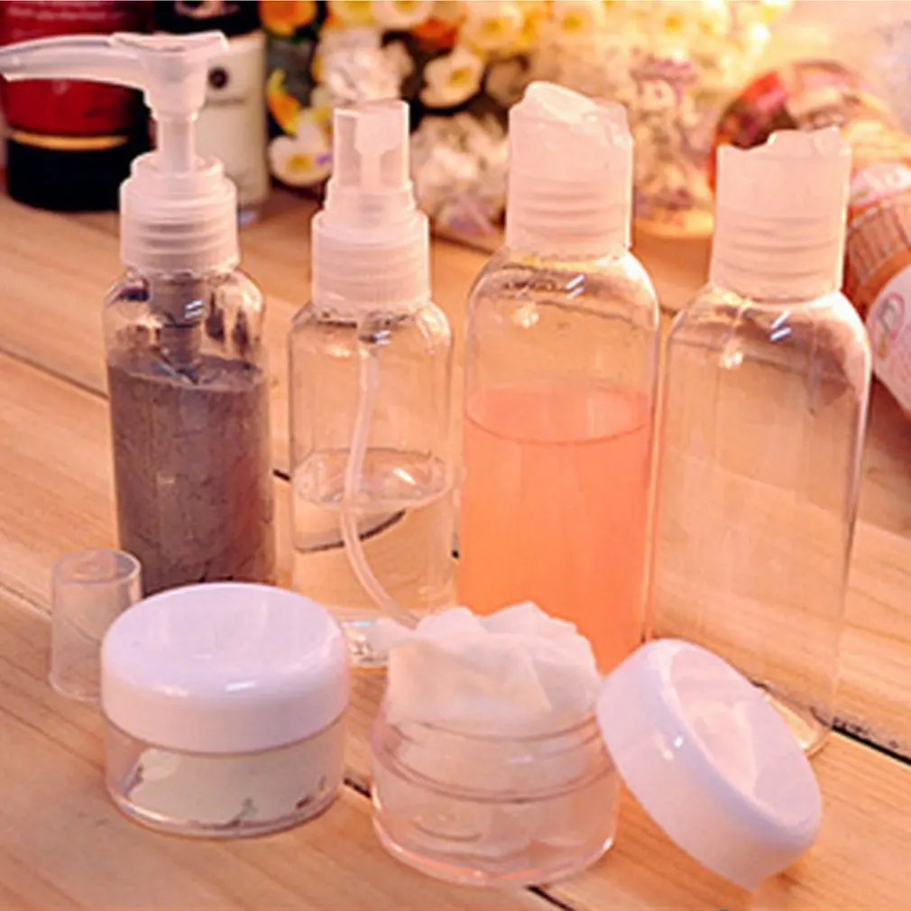 

Cosmetic Packaging Bag Empty Spray Bottle Travel Transparent Plastic Perfume Shampoo Body Lotion Portable