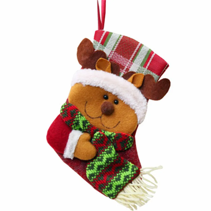 Рождественские чулки, украшения в виде рождественской елки, вечерние украшения, Подарочная сумка, маленькие сапоги, Рождественское украшение для дома