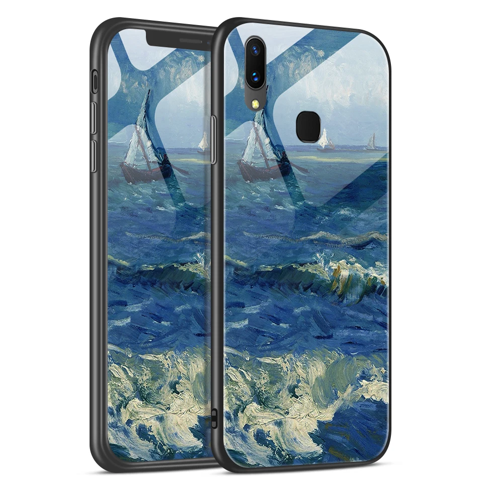 W112 Крышка для Vivo X21i TPU модная жесткая Защитная крышка для телефона для Vivo X21 X21UD роскошный мягкий край ударопрочный корпус из закаленного стекла - Цвет: W112