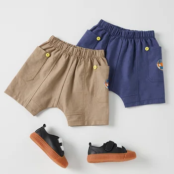 

Summer Children Cotton Line shorts For Baby Boys Girl Brand flax Short Toddler Trouser Kids causal Sports Pants Baby New Fashion