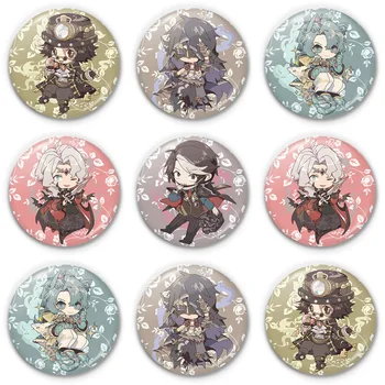 

Women Brooch Ladies Game Badges Enamel Pins Initial Fashion Cartoon Couples Elegant Metal Broches Identity V Norton Campbell