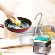 Soap Dispenser Pump with Sponge Manual Press To Clean Liquid Dispenser Container Manual Press Soap Dispenser Kitchen Tool