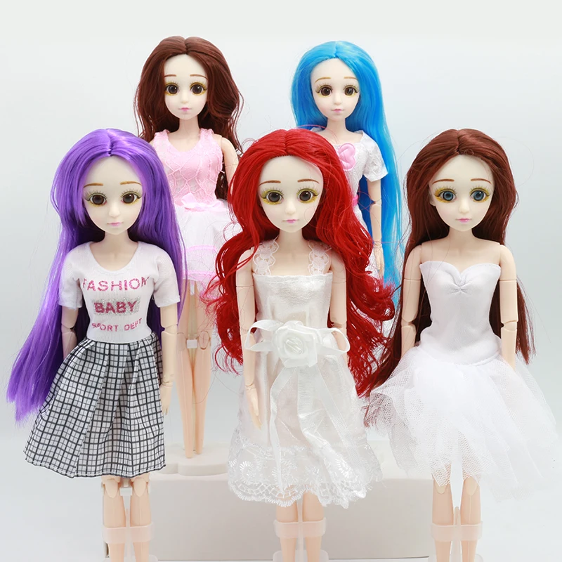Мода 1/6 BJD куклы 13/20 шарнирная кукла с 3D глазами 30 см длинный парик волосы женские