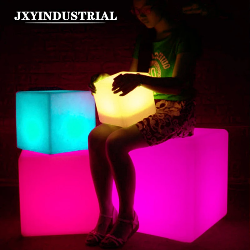 Светодиодный куб светильник барный стул светящийся Перезаряжаемые беспроводные