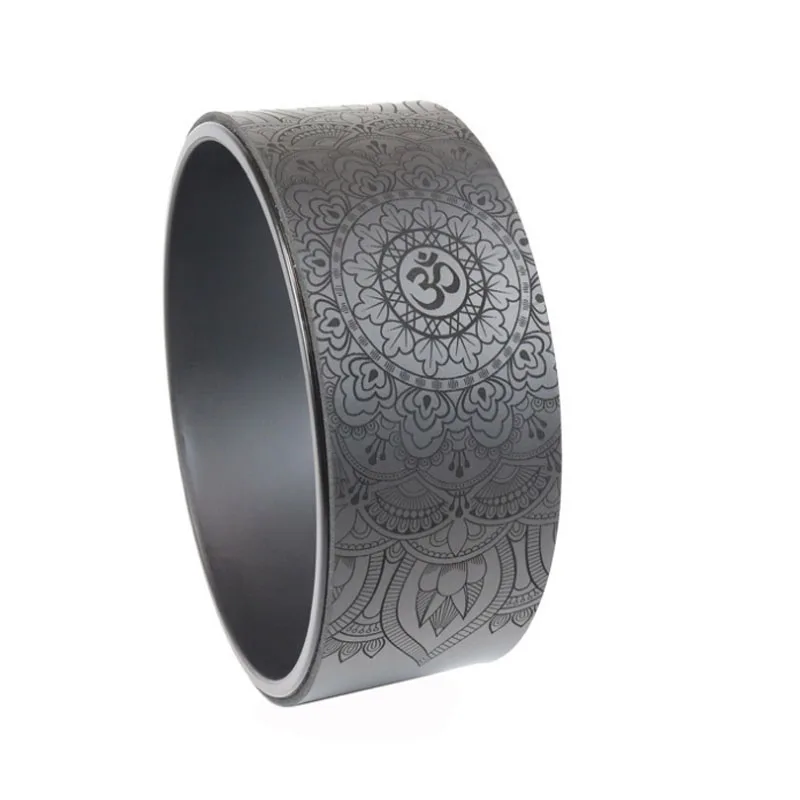 Rubber yoga wheel pu wheel environmental protection anti-pressure back bend yoga circle pregnant women auxiliary wheel cork yoga